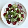 Beet Salad with Feta & Cucumber in a Bowl