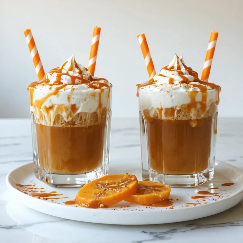 Easy Funny Delicious Pumpkin Floats Dessert Image