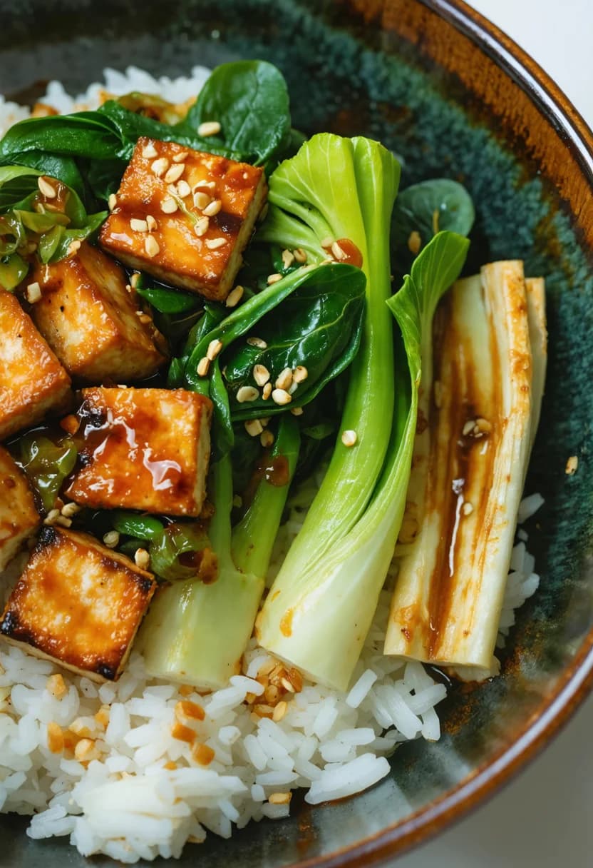 Crispy Tofu Bok Choy Bowl Recipe